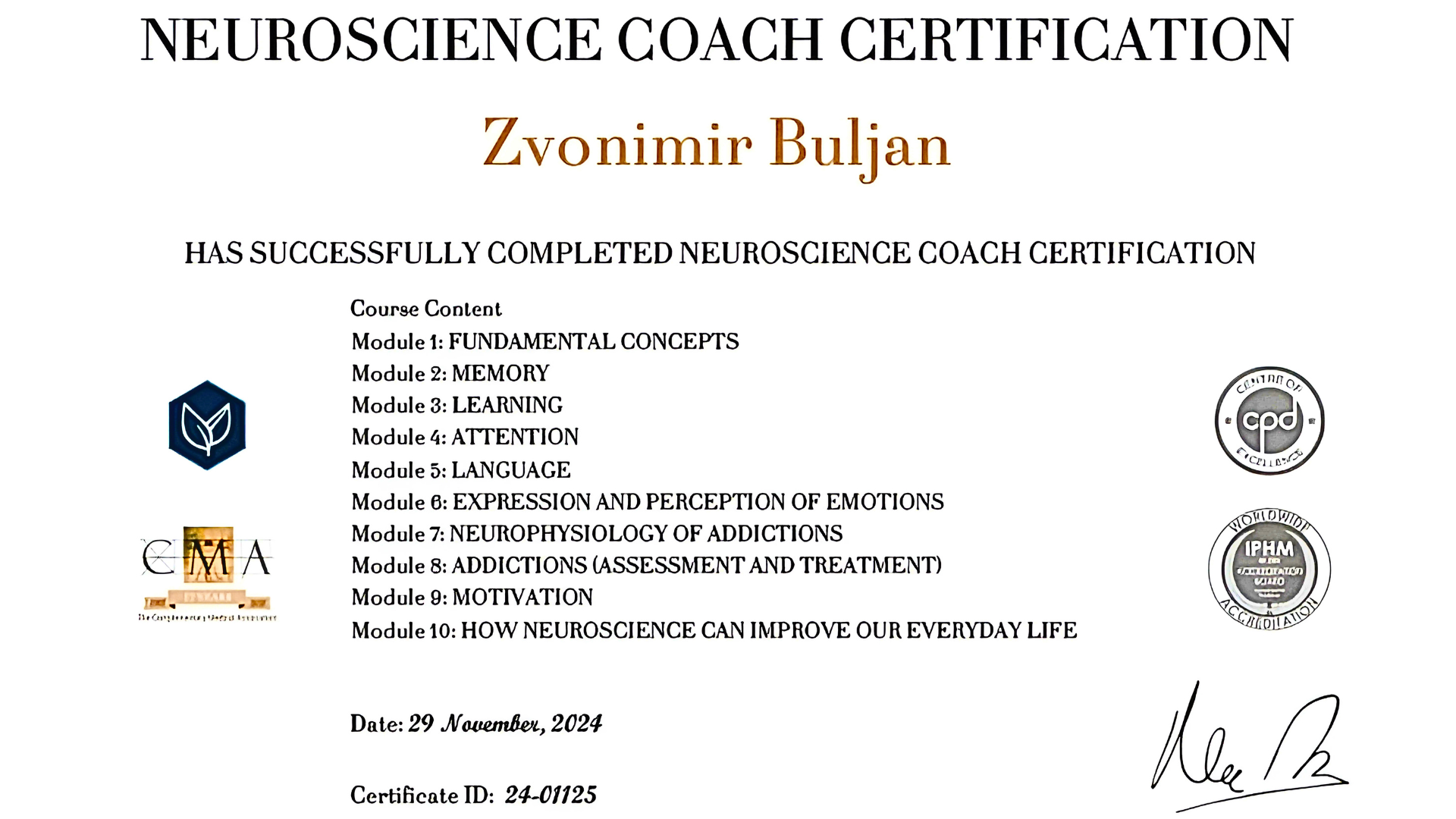 Life coach with expertise in neuroscience, spirituality, and personal growth